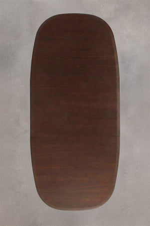 Nuveta Oval Extendable Dining Table - Dark Wood