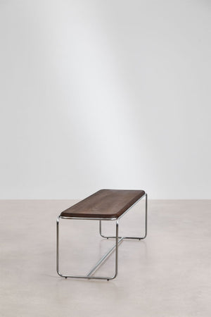 Altrex bench – close-up of stainless steel leg and rounded base detail