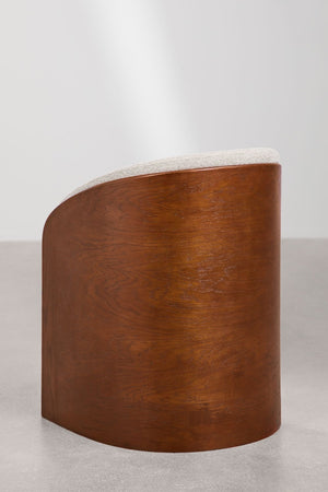 Keluna Oak and Bouclé Armchair