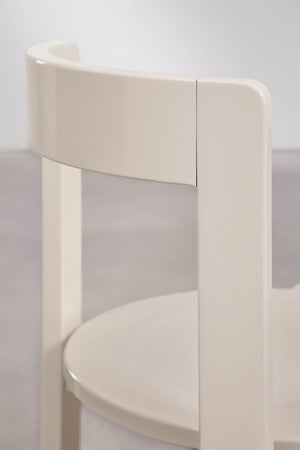Noreli dining chair – close-up of backrest corner joint, Natural Oak finish