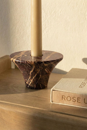 Bellvion Candle Holder - Red Marble