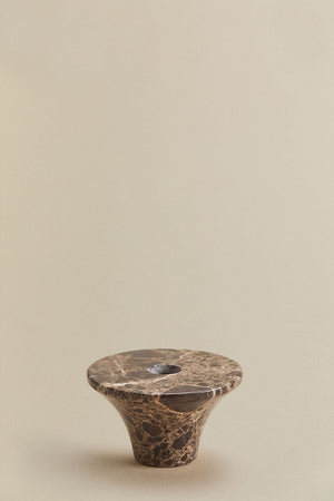 Bellvion Candle Holder - Brown Marble