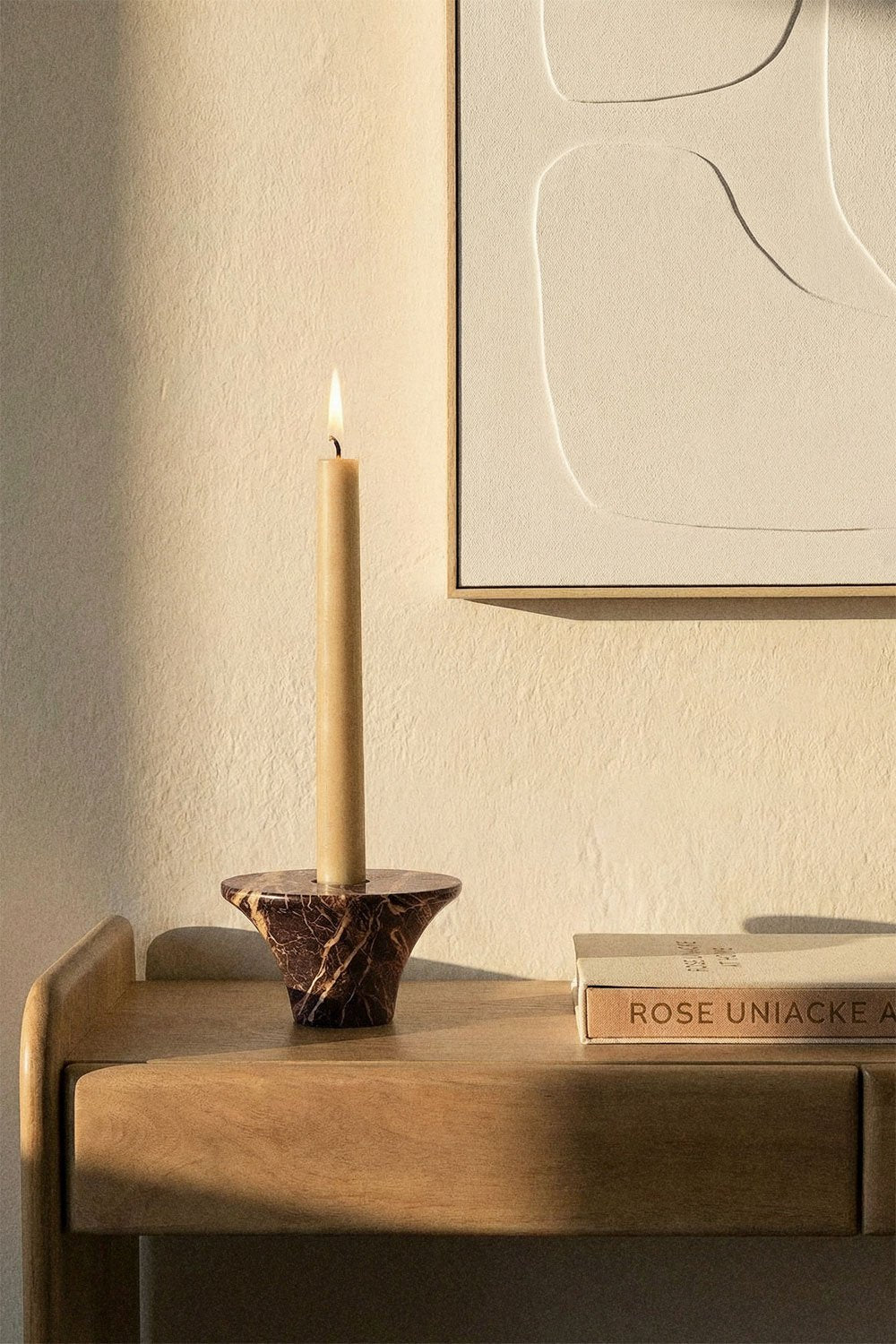 Bellvion Candle Holder - Red Marble