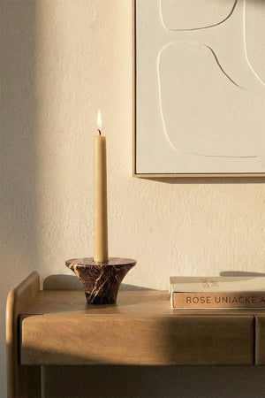 Bellvion Candle Holder - Red Marble