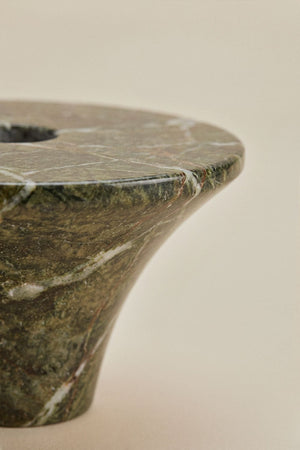 Bellvion Candle Holder - Green Marble