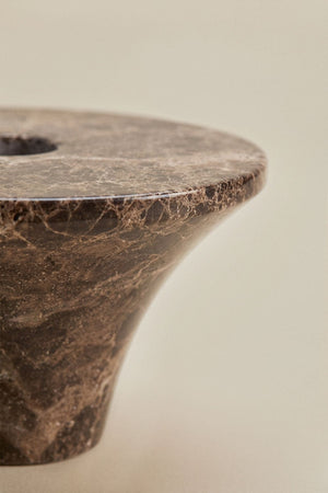Bellvion Candle Holder - Brown Marble