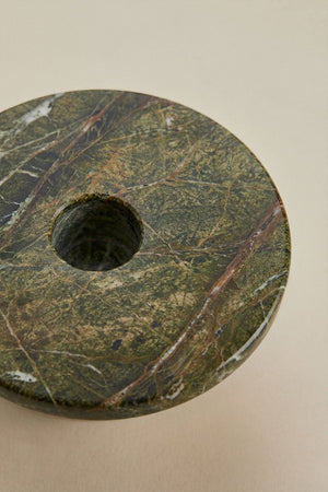 Bellvion Candle Holder - Green Marble
