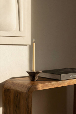 Bellvion Candle Holder - Brown Marble