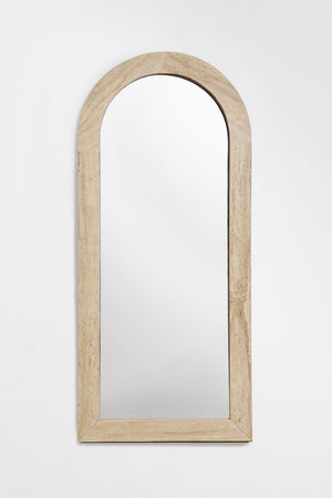 Alune arched mirror – front view on white background, slightly different angle