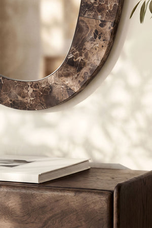 Urkiz Natural Stone Mirror - Brown Marble
