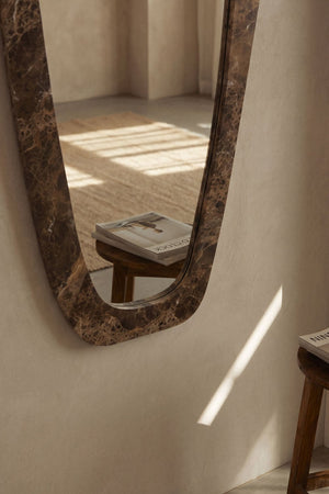Urkiz Natural Stone Mirror - Brown Marble