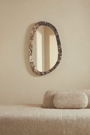 Urkiz Natural Stone Mirror - Brown Marble