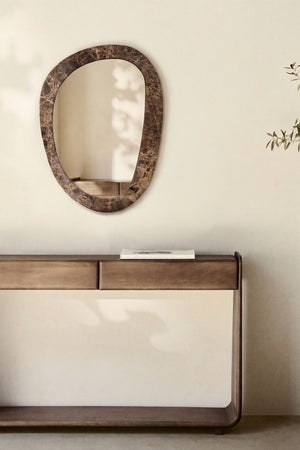 Urkiz Natural Stone Mirror - Brown Marble