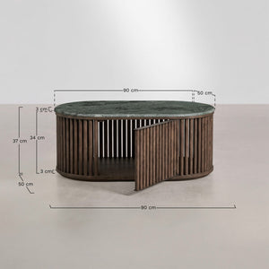 Talix Coffee Table - Green Marble