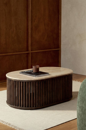 Talix Coffee Table - Travertine