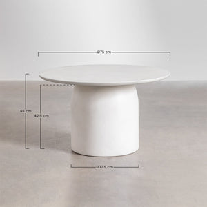 Layana Tapioca Beige concrete coffee table front view