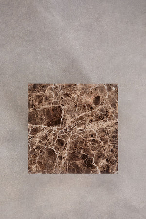Top view of the Aluret square marble table