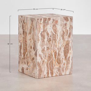 Aluret Emperador Brown marble table front view