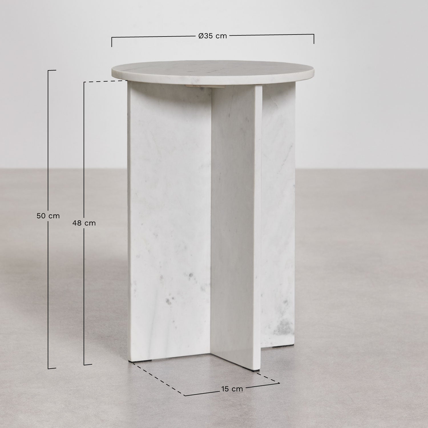 Mencia Marble Side Table