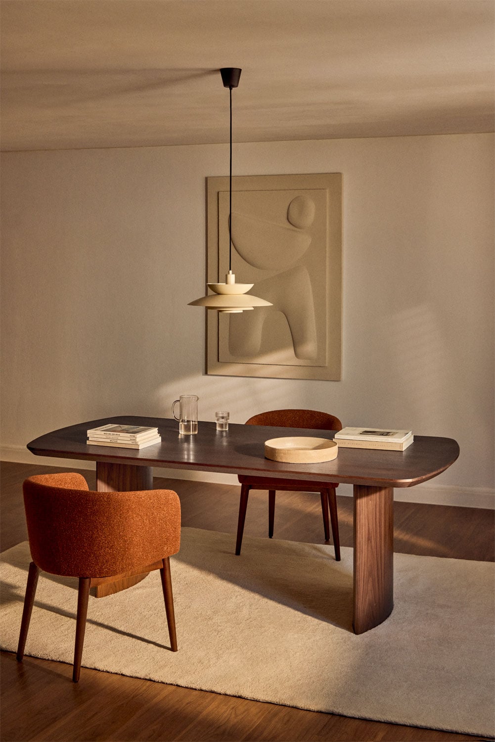 Tuareg dining table lifestyle shot in bright coastal setting