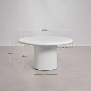 Namara Round Concrete Dining Table