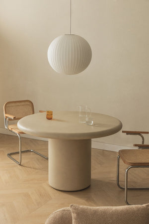 Namara dining table close-up of tabletop edge