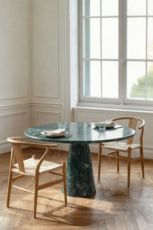 Alodia Marble Round Dining Table