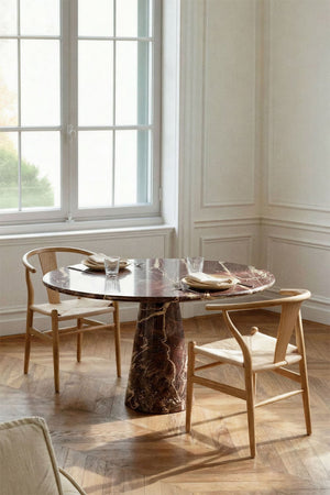 Alodia Marble Round Dining Table