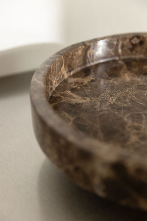 Kevara Marble Tray - Brown Marble