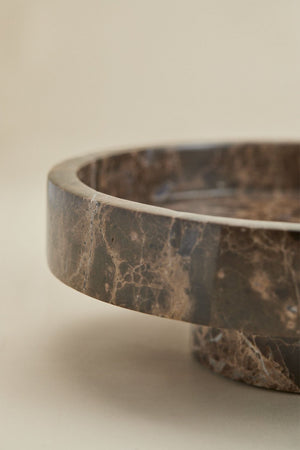 Kevara Marble Tray - Brown Marble
