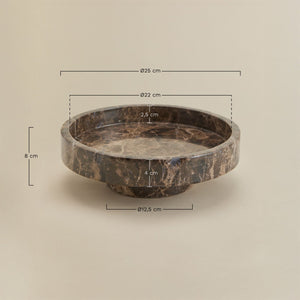 Kevara Marble Tray - Brown Marble