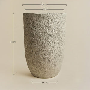 Nuria Plant Pot - Sand Brown Tall