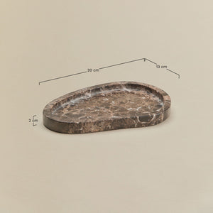 Orivando Marble Tray - Brown Marble