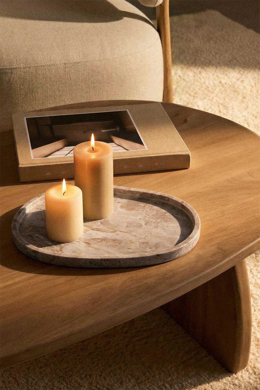 Orivando Marble Tray - Beige Marble