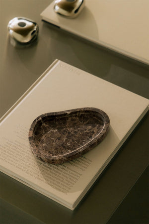 Orivando Marble Tray - Brown Marble