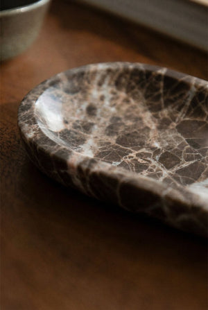 Ceranova Tray - Brown Marble