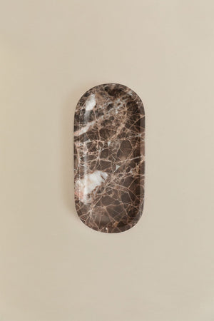 Ceranova Tray - Brown Marble