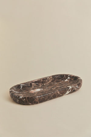Ceranova Tray - Brown Marble