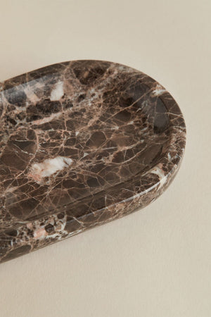 Ceranova Tray - Brown Marble