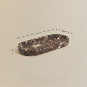 Ceranova Tray - Brown Marble