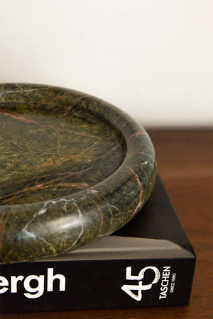 Underside of the Velmar round marble tray