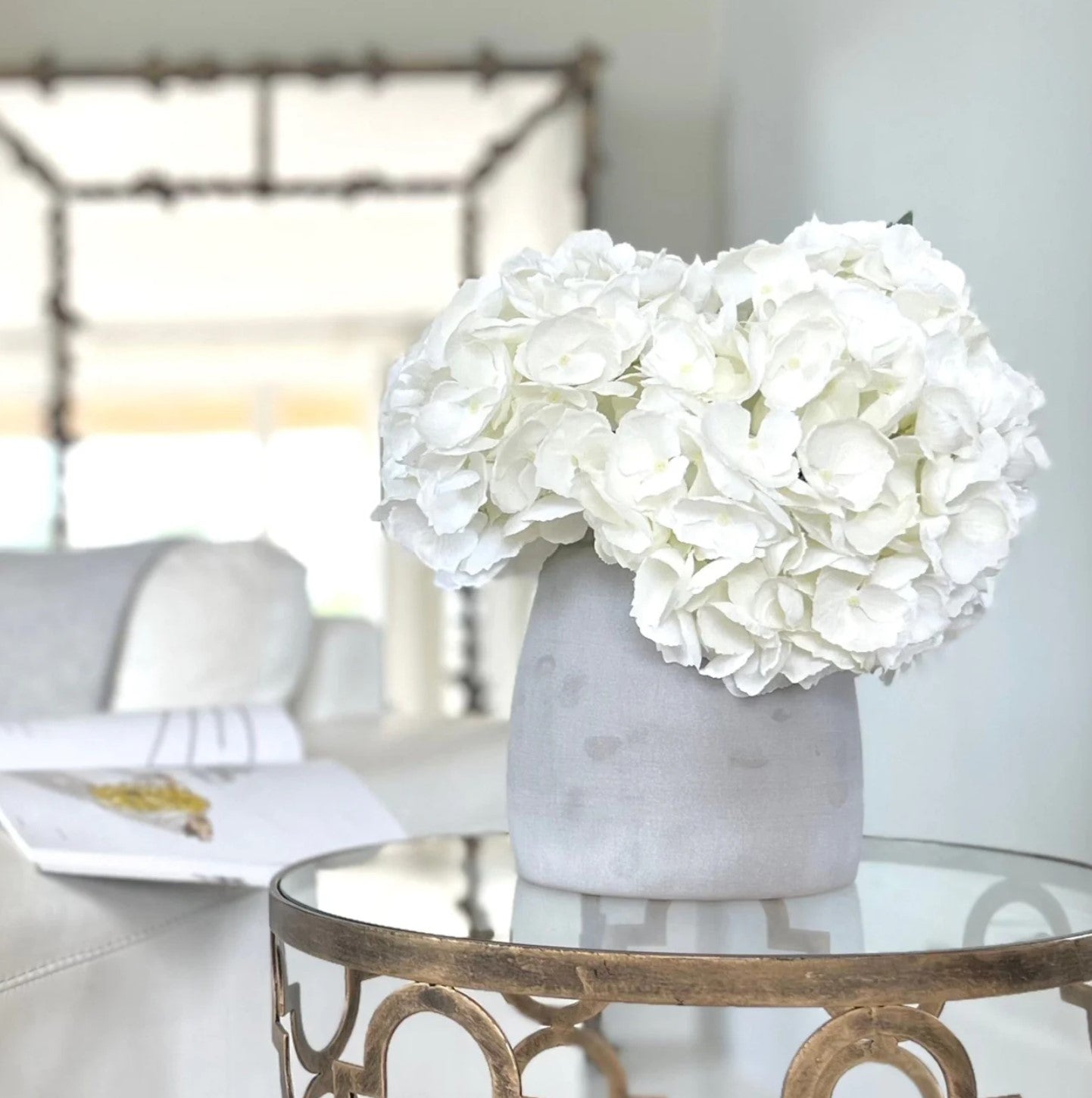 Artificial White Hydrangea