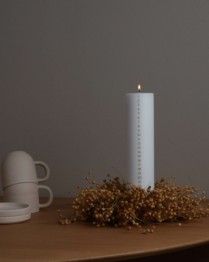 Calendar Candle - Pure White