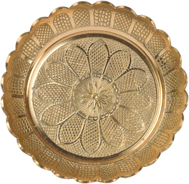 A La handmade flower brass bowl