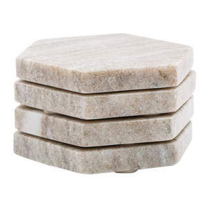 Marble coaster hexagon (set/4)