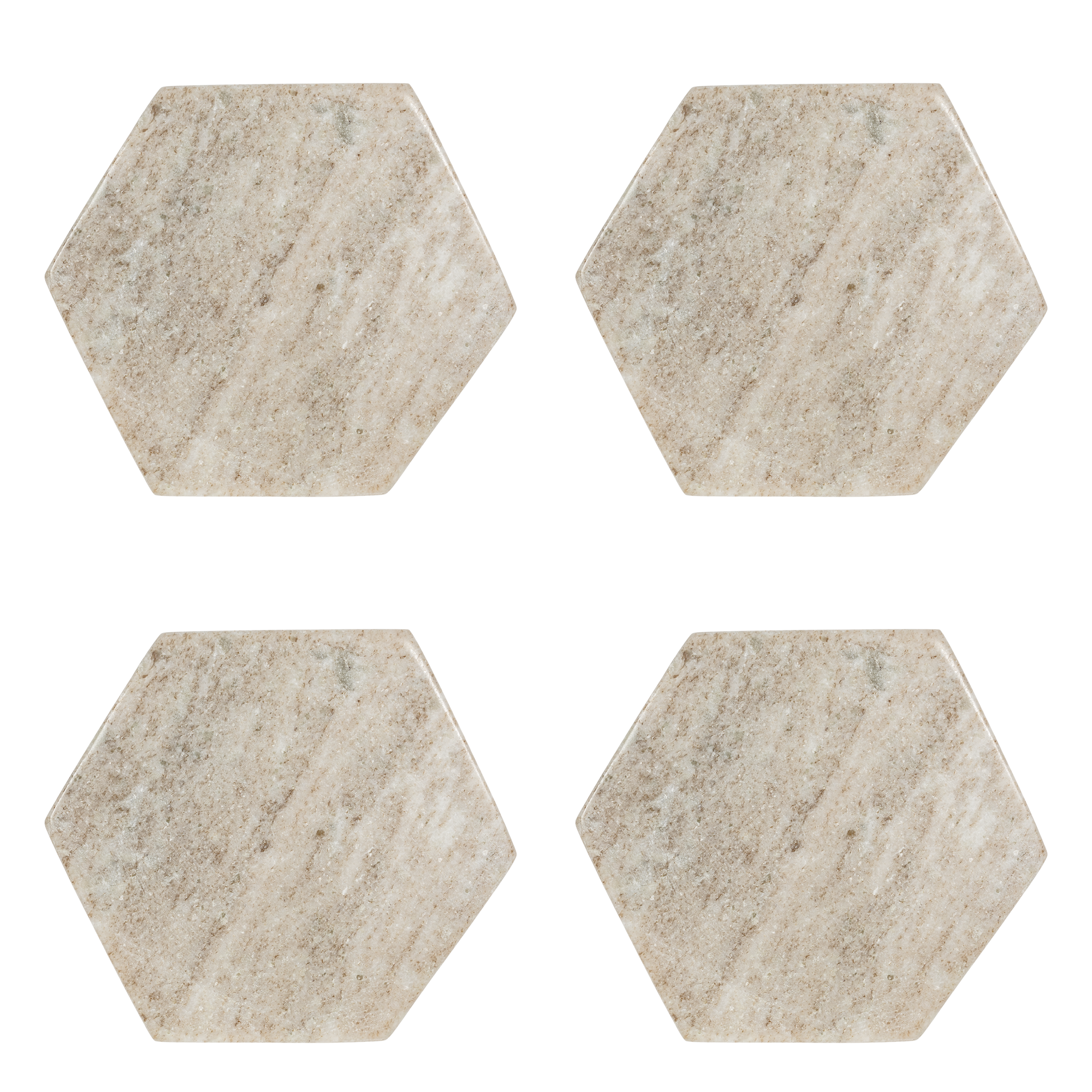 Marble coaster hexagon (set/4)