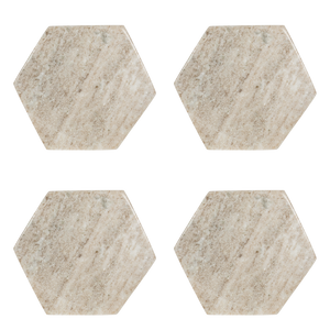 Marble coaster hexagon (set/4)