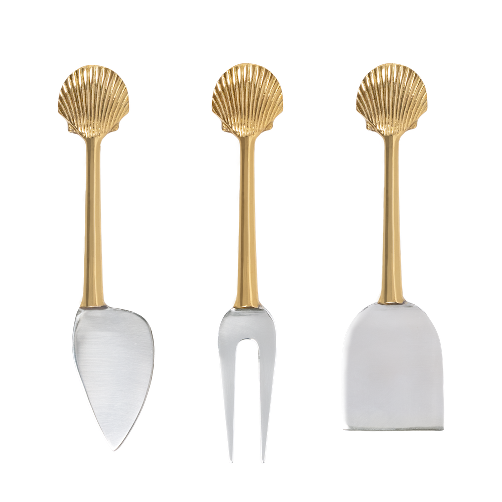 Shell cheese cutlery (set/3)