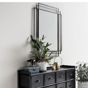 Art Deco Mirror, Black
