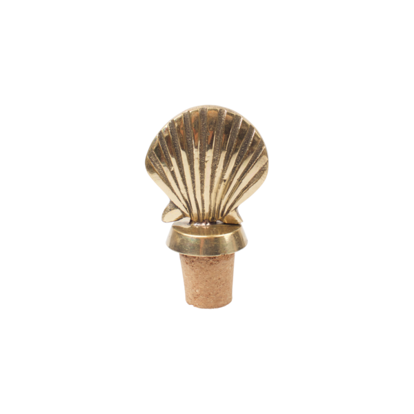 A La handmade Shell brass bottle stopper 